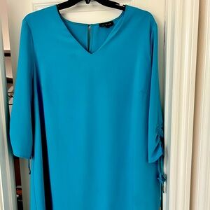 Size 20W Turquoise 3/4 sleeve shirt dress